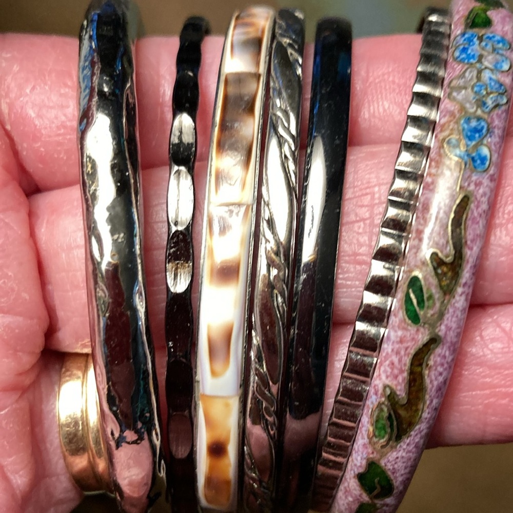 7 Bracelets together for a striking set of bangles